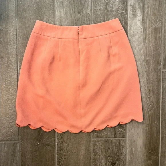 Loft Coral Petite Scalloped Skirt Size 4P - Picture 2 of 11